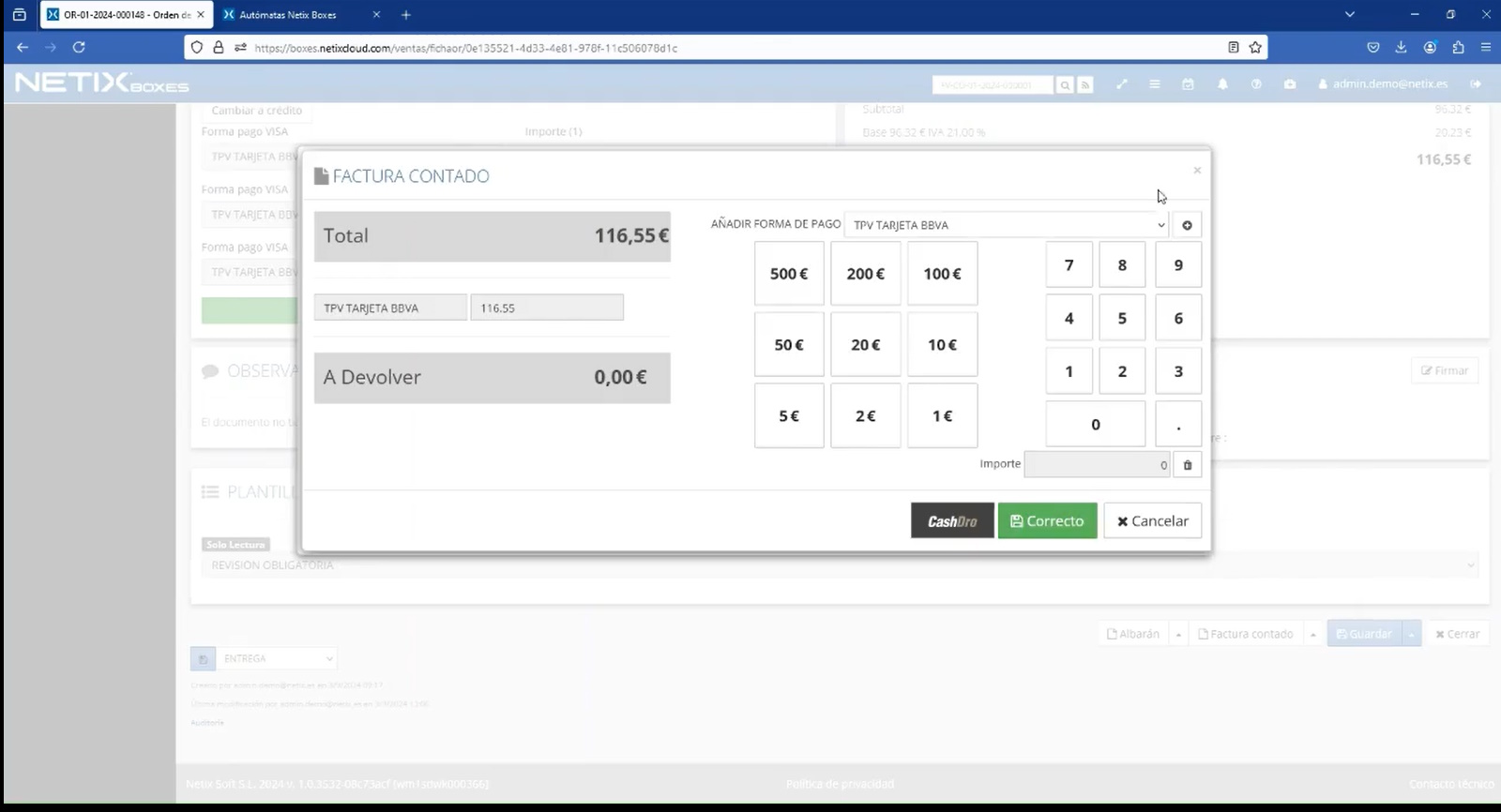 Netix: Facturación de las Órdenes de trabajo