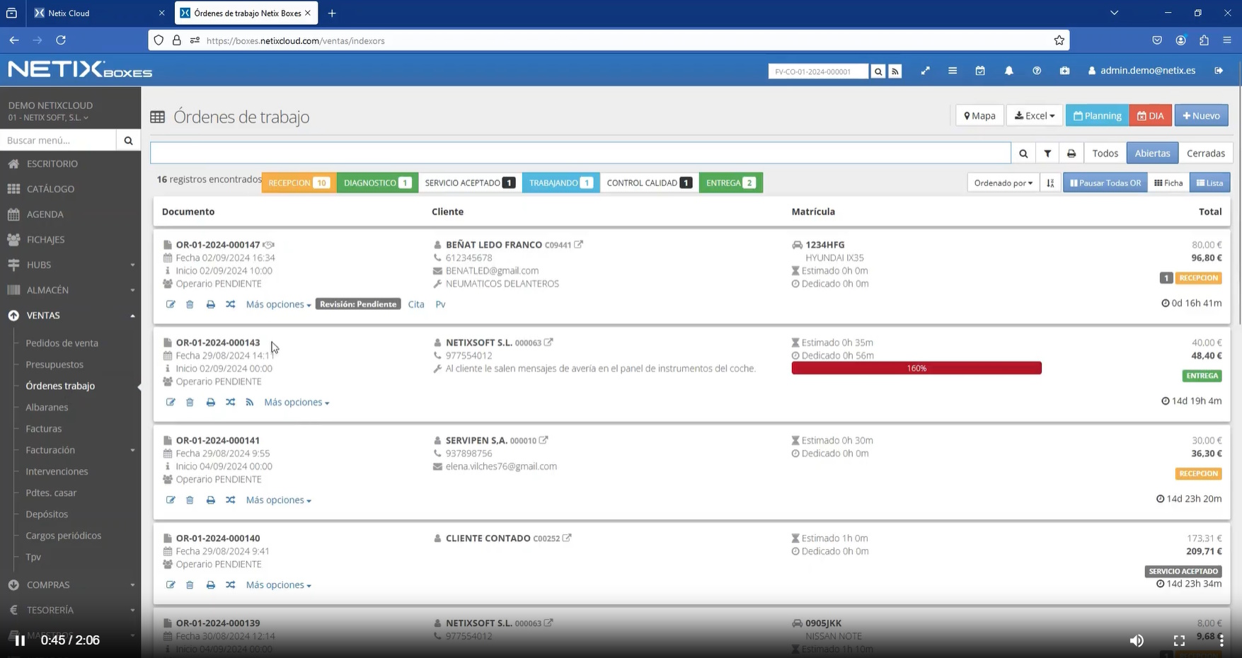 Netix: Orden de trabajo digitalizada